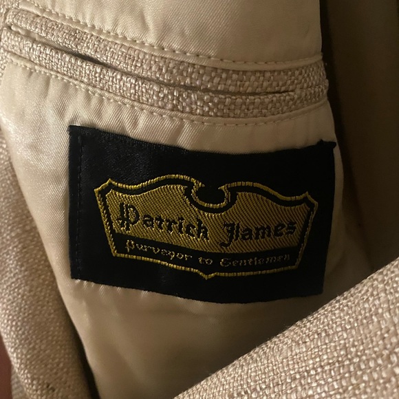 Patrick James Blazer Jacket Mens 44R M Tan Sport Coat - Picture 7 of 7